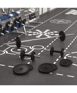 Set Bilanciere e Manubri con Dischi 90 kg