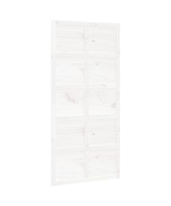 Porta del Granaio Bianca 100x1,8x214 cm Legno Massello di Pino