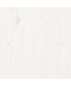 vidaXL Porta del Granaio in Legno Massello di Pino - Bianca - 100x214 cm