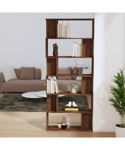 Libreria/Divisorio Rovere Marrone 80x24x192cm Legno Multistrato