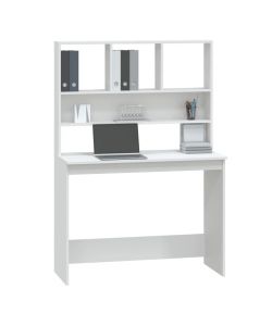 vidaXL Scrivania Bianca con Mensole 102x45x148 cm in Legno Multistrato