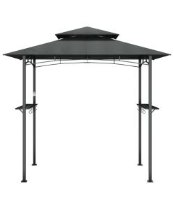 Gazebo Barbecue Ripiani Laterali Antracite 240x150x243 Acciaio