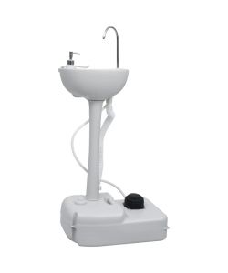 Set Supporto Lavamani da Campeggio Portatile e Tanica d'Acqua
