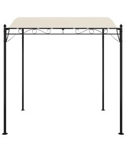 Tettoia Crema 2x2,3 m 180 g/m Tessuto e Acciaio