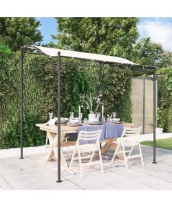 Tettoia Crema 2x2,3 m 180 g/m Tessuto e Acciaio