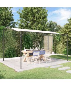 Tettoia Crema 4x3 m 180 g/m Tessuto e Acciaio