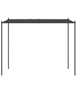 Gazebo Antracite 3x3 m 180 g/m Tessuto e Acciaio