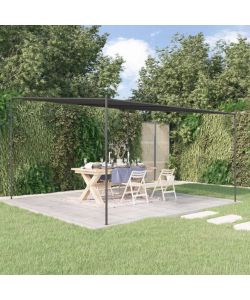 Gazebo Antracite 4x4 m 180 g/m Tessuto e Acciaio