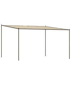 Gazebo Beige 4x4 m 180 g/m Tessuto e Acciaio