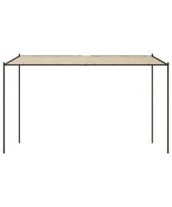 Gazebo Beige 4x4 m 180 g/m Tessuto e Acciaio