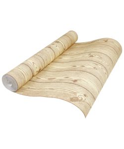 Carta da Parati 3D Venature Legno Marrone
