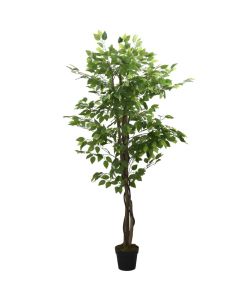 Albero di Ficus Artificiale 378 Foglie 80 cm Verde