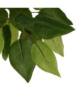 Albero di Ficus Artificiale 630 Foglie 120 cm Verde