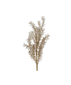 Stelo con Foglie Glitter Crema 13x13x64 cm Decorazione Interni