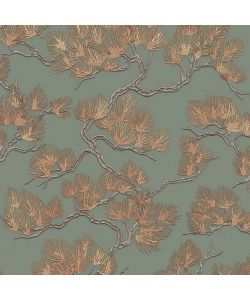 DUTCH WALLCOVERINGS Carta da Parati Motivo a Pino Verde