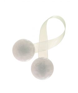 Calamita Bottone Bianco Grande (Con Nastro)