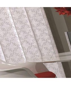 Tenda Ivy Bianco Ricamato 140x290 cm - Fissaggio ad Anelli