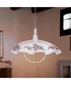 Eglo Lampada a Sospensione in Vetro Satinato - Bianco - d.42 H110