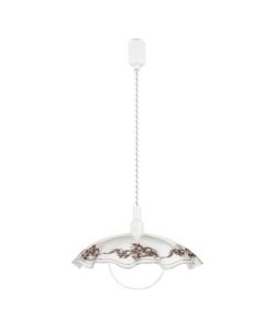 Eglo Lampada a Sospensione in Vetro Satinato - Bianco - d.42 H110