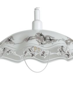 Eglo Lampada a Sospensione in Vetro Satinato - Bianco - d.42 H110