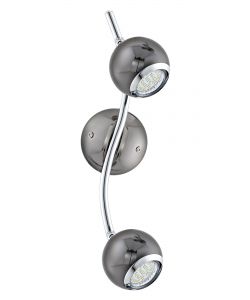 Barra faretti 2 x 2,5W Bimeda Led Acciaio + Nickel