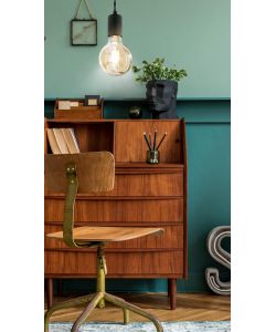 Eglo Lampadario a Sospensione Yorth in Acciaio Nero E27 12,5x200 cm