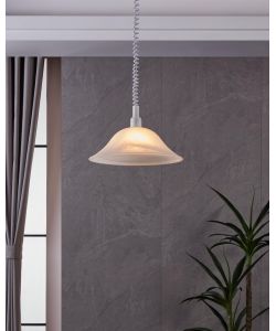 Eglo Lampada a Sospensione Alessandra Bianco 38x110 cm Design Elegante