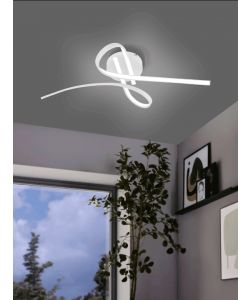EGLO Plafoniera LED Palozza Bianco 4000K 21W 26x69 cm Design Moderno
