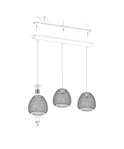 Sospensione Dembleby 3x40W