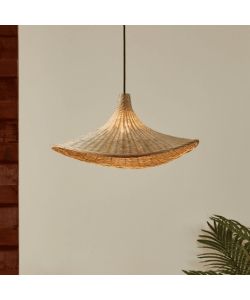 Eglo Lampada a Sospensione E27 Nero 50x110 cm in Bamb� Naturale