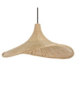 Eglo Lampada a Sospensione E27 Nero 50x110 cm in Bamb� Naturale