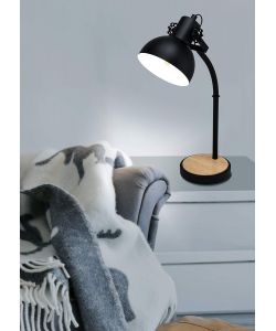 Lubenham Lampada da tavolo Nero/Marrone E27 28W