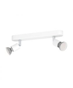 Eglo Faretto Stecci-E 2 luci orientabili GU10 bianco L300x45xH75 cm