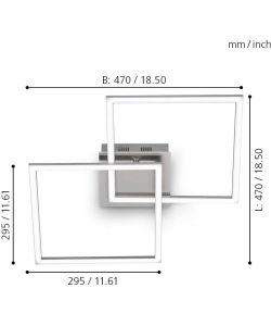 Plafoniera LED Palmaves1 Bianca 28W 3545K