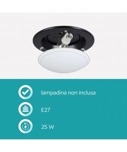 Eglo Plafoniera Planet 1 - Stile moderno bianco � 290 mm E27 per interni