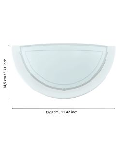 Eglo Applique Planet 1 Bianco 29x14.5 cm Lampada da Parete E27