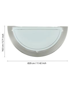 Eglo Applique Planet 1 da parete nickel satinato 145x290 mm