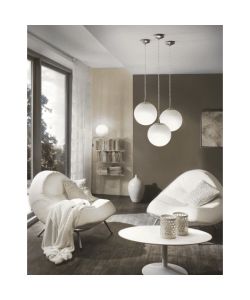 Eglo Lampada a Sospensione Rondo - Vetro Opalizzato Bianco 30 cm