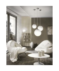 Eglo Lampada da Tavolo Rondo - Bianco Opalescente - �20 cm 60W E27