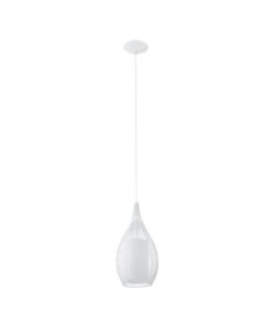 Eglo Lampadario Razoni 1xE27 60W Bianco Satinato d.19 cm H130 cm