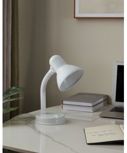 Eglo Lampada da Tavolo Basic Bianco 300 mm Design Minimalista E27
