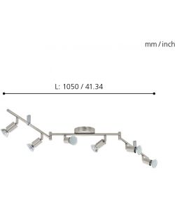 Buzz Led 6 Faretti nichel opaco 2,8W