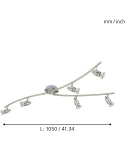 Faretto LED Magnum da soffitto 6x2,8W