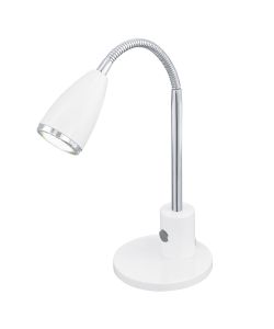 Lampada Tavolo Studio Fox 32 cm 1 x 3W Gu10 Led Acciaio