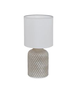 Lampada Tavolo Bellariva E14 Grigio Chiaro Bianco