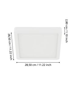 Eglo Plafoniera LED Fueva 5 bianco 28,5 cm 20,5W luce neutra 4000K