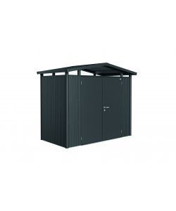 Casetta Panorama Misura P1 grigio scuro metallizzato con porta a due battenti