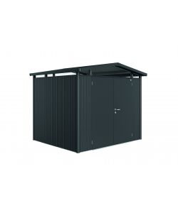 Casetta Panorama Misura P3 grigio scuro metallizzato con porta a due battenti