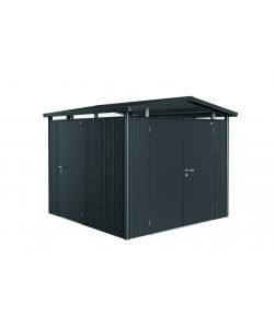 Casetta Panorama Misura P4 grigio scuro metallizzato con porta a due battenti