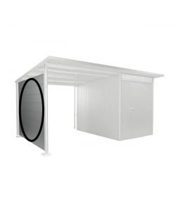 Biohort Pannello Laterale Argento Metallizzato per Casette AvantGarde A3 A7 - 2,87 m